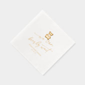 We Can Bearly Wait - Teddy Bear Themed Baby Shower 箔ナプキン (右)