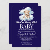 We Can Bearly Wait Theme Baby Shower Invitation 招待状 (正面/裏面)