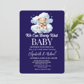 We Can Bearly Wait Theme Baby Shower Invitation 招待状 (スタンド正面)