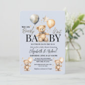 We Can Bearly Wait Theme Baby Shower Invitation 招待状 (スタンド正面)