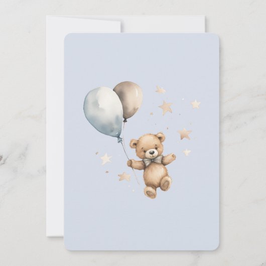 We Can Bearly Wait Theme Baby Shower Invitation 招待状 (裏面)
