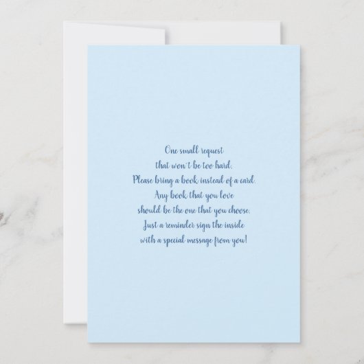 We can bearly wait Toile Baby Shower Boy 招待状 (裏面)