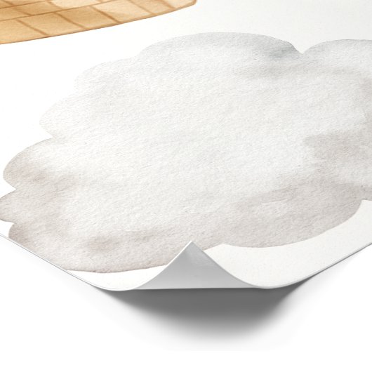 We Can Bearly Wait Twins Baby Shower ポスター (角)