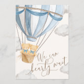 We Can Bearly Wait Twins Baby Shower  メニュー (裏面)