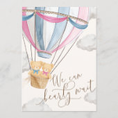 We Can Bearly Wait Twins Baby Shower  メニュー (裏面)