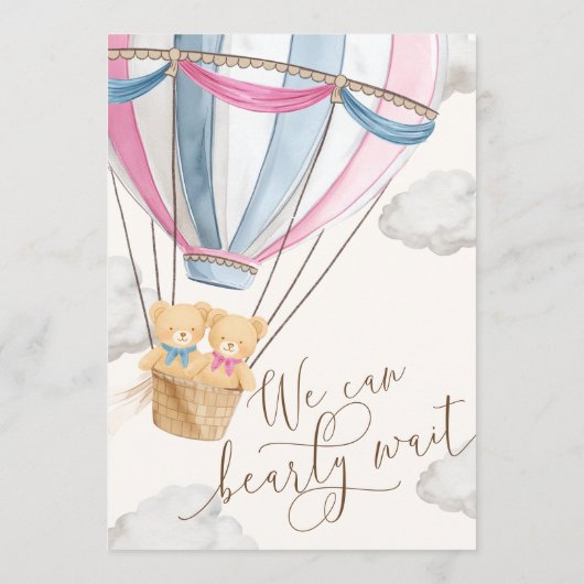 We Can Bearly Wait Twins Baby Shower  メニュー (裏面)