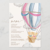 We Can Bearly Wait Twins Baby Shower  メニュー (正面)