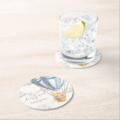 We Can Bearly Wait Twins Baby Shower ラウンドペーパーコースター (インサイチュ)