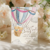 We Can Bearly Wait Twins Baby Shower Invitation 招待状