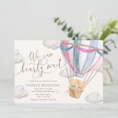 We Can Bearly Wait Twins Baby Shower Invitation 招待状 (スタンド正面)