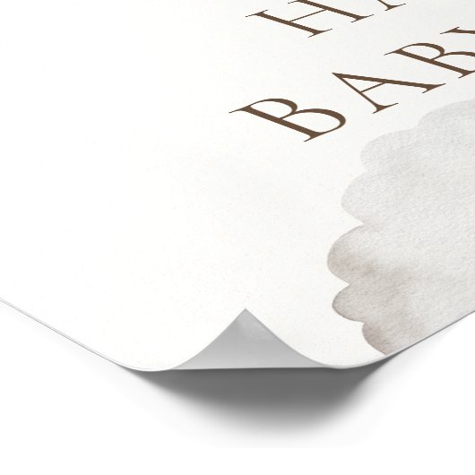 We Can Bearly Wait Twins Baby Shower Welcome ポスター (角)