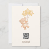 We Can Bearly Wait Watercolor Baby Shower 招待状 (裏面)