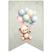 We Can Bearly Wait Welcome Baby Baby Shower バンティングフラッグ (第1の旗)