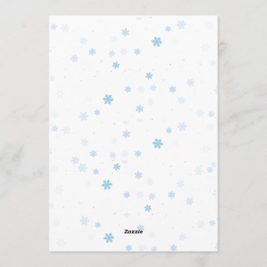 We Can Bearly Wait Winter Polar Bear Baby Shower 招待状 (裏面)