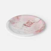 We Can Bearly Wait Winter Teddy Bear Baby Shower ペーパープレート (アングル)