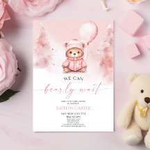 We Can Bearly Wait Winter Teddy Bear Baby Shower