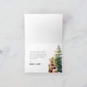 We Can Bearly Wait Woodland Baby Shower Thank You 招待状 (内部)