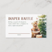 We Can Bearly Wait Woodland Diaper Raffle Cards エンクロージャーカード (正面)