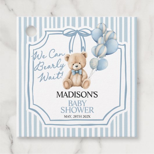 We Can Beary Wait, Baby Shower フェイバータグ (正面)