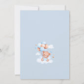 We Can Berly Wait Teddy Bear Balloons Pastel Baby  招待状 (裏面)