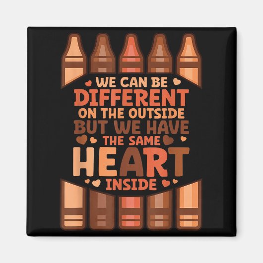 We Can Different On The Outside Black History Men  マグネット (正面)