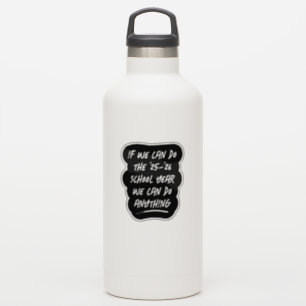 We can do anything inspiring 2022 black and white シール