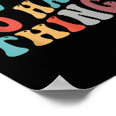 We Can Do Hard Things Groovy Retro Motivational Qu ポスター (角)