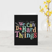 We Can Do Hard Things Motivational Education Schoo カード (黄色い花)