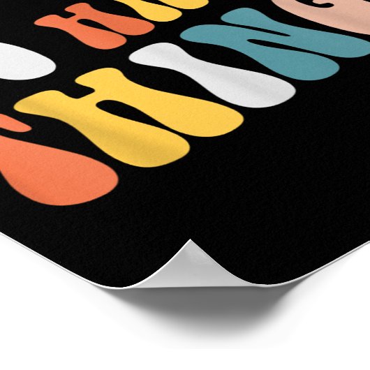 We Can Do Hard Things Motivational Teacher Wavy  ポスター (角)