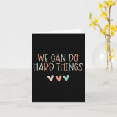 We Can Do Hard-things Teacher Byck To School  カード (黄色い花)