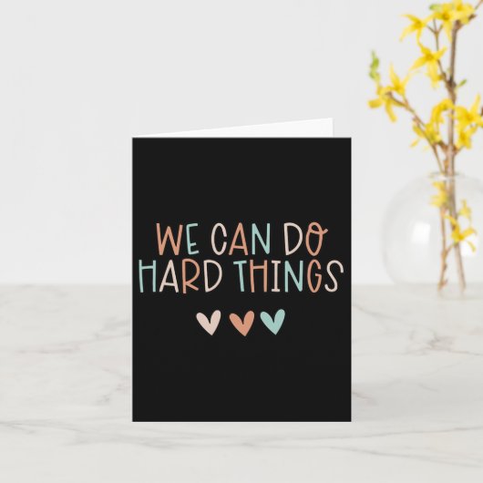 We Can Do Hard-things Teacher Byck To School カード (黄色い花)