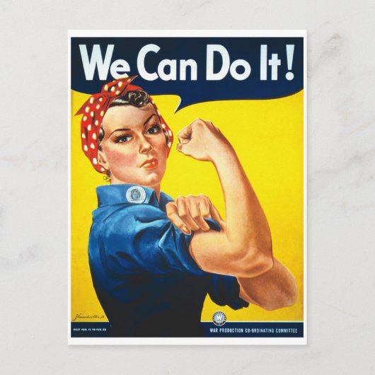 We_Can_Do_It_Posterプロパガンダ ポストカード (正面)