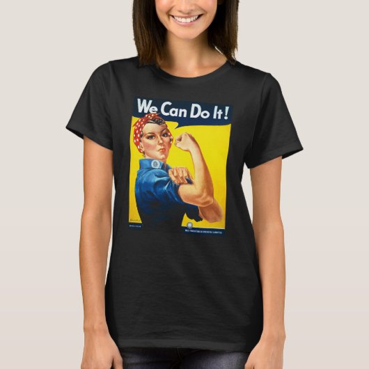 We can do it retro vintage poster tシャツ (正面)