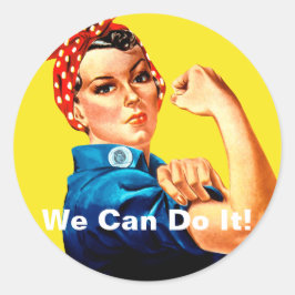 We Can Do It! Rosie the Riveter ラウンドシール