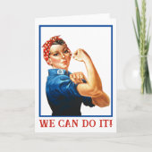 We Can Do It Rosie the Riveter Women Power WWII  カード (正面)