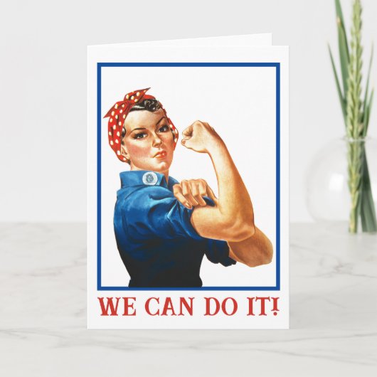 We Can Do It Rosie the Riveter Women Power WWII カード (正面)