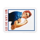 We Can Do It Rosie the Riveter Women Power WWII マグネット (横)