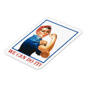 We Can Do It Rosie the Riveter Women Power WWII マグネット (左側)