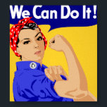 We Can Do It! Rosie The Riveter WWII Poster ポスター<br><div class="desc">Rosie the Riveter is a cultural icon of the United States,  representing the American women who worked in factories during World War II. This is a great image representing the power of women,  women rights movement and vintage advertisement of World War 2.</div>