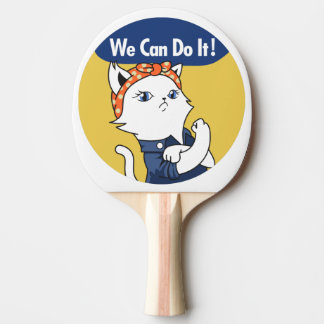 We Can Do It! White Cat Rosie the Riveter 卓球ラケット