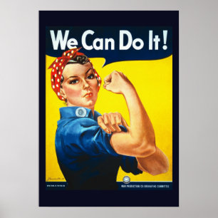 We Can Do It World War II Propaganda Poster ポスター