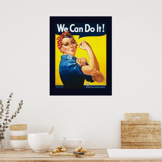 We Can Do It World War II Propaganda Poster ポスター (キッチン)