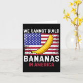 We Cannot Build Bananas In America - Funny  カード (黄色い花)