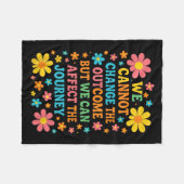 We Cannot Change The Outcome - Hosce Nurse Care  フリースブランケット (正面(横))