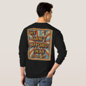 $We Can't Afford That Funny Retro Piggy Bank Tシャツ (裏面フル)