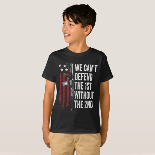 We Can't Defend The 1st Without The 2nd Amendment Tシャツ (正面フル)