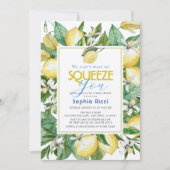 We Can't Wait to See You Lemon Baby Shower 招待状 (正面)