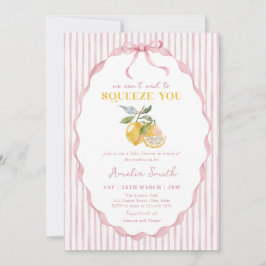 We can't wait to Squeeze You Baby Shower 招待状