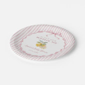 We can't wait to Squeeze You Lemon Baby Shower ペーパープレート (アングル)