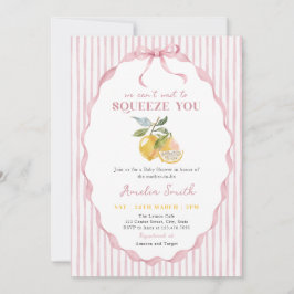 We can't wait to Squeeze You Lemon Baby Shower 招待状